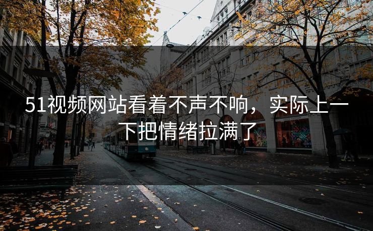 51视频网站看着不声不响，实际上一下把情绪拉满了